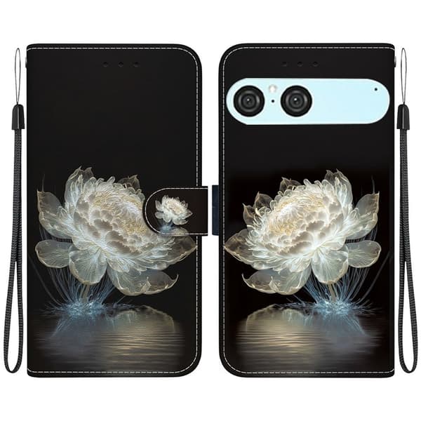 Sony Xperia 10 VII Konstläder Plånboksfodral Pattern Printing - Peony Flerfärgad