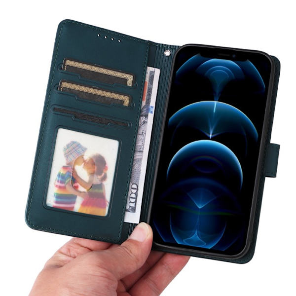 BETOPNICE iPhone 12 Pro Max Plånboksfodral - Detachable Konstläder- Blå