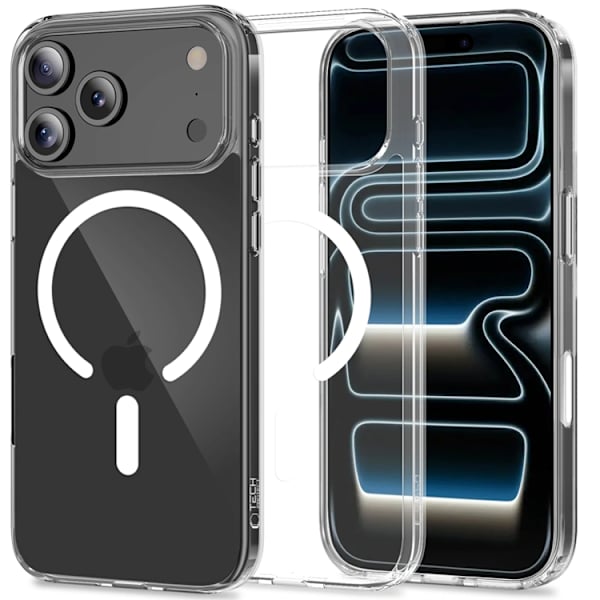Tech-Protect Mobilskal till iPhone 17 Pro Max Magsafe Flexair Hybrid - Clear Transparent