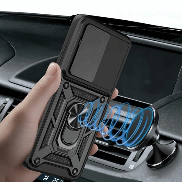Tech-Protect telefontaske til Motorola Moto G15 Camshield Pro - Sort Svart