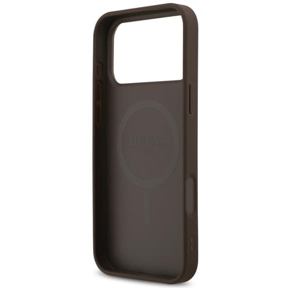 Guess telefontaske til iPhone 17 Pro Max MagSafe 4G trykte striber - brun Brun