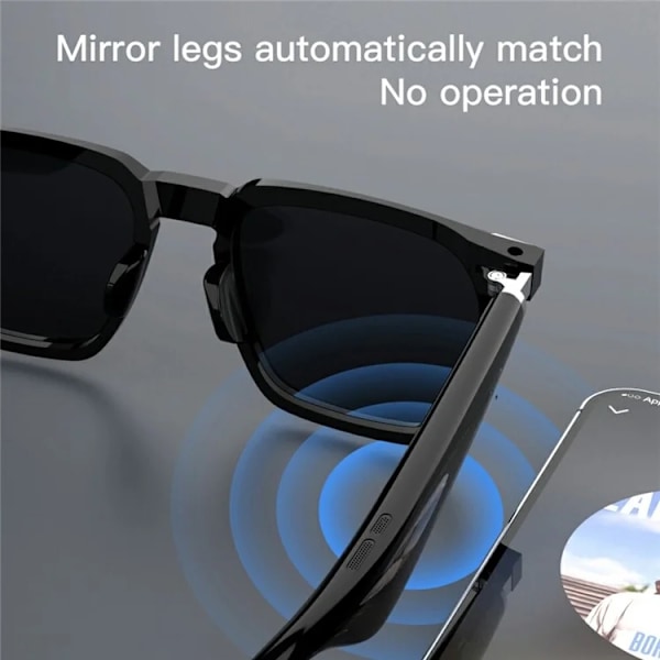 Smart Glasses Bluetooth-kompatibla hörlurar G01-09 - Vit