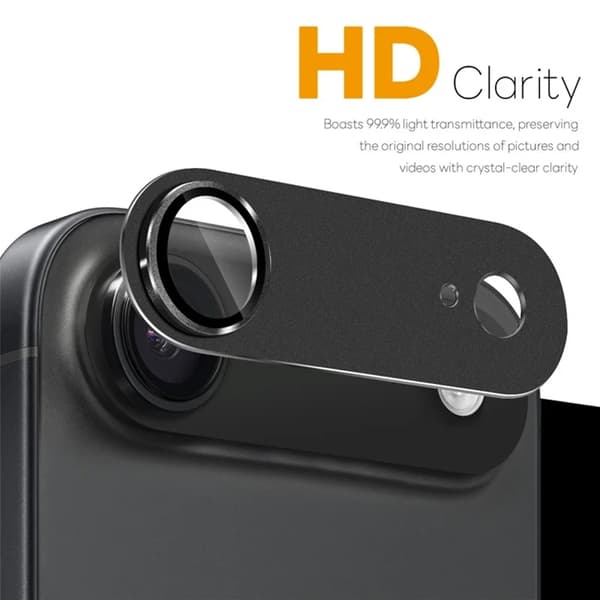 NORTHJO iPhone Air Kamera Linsedæksel Hærdet Glas - Sort Svart