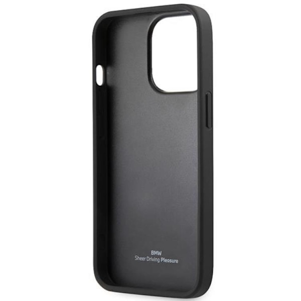 BMW iPhone 13 Pro/13 Mobilskal Läder Embossed - Svart Svart