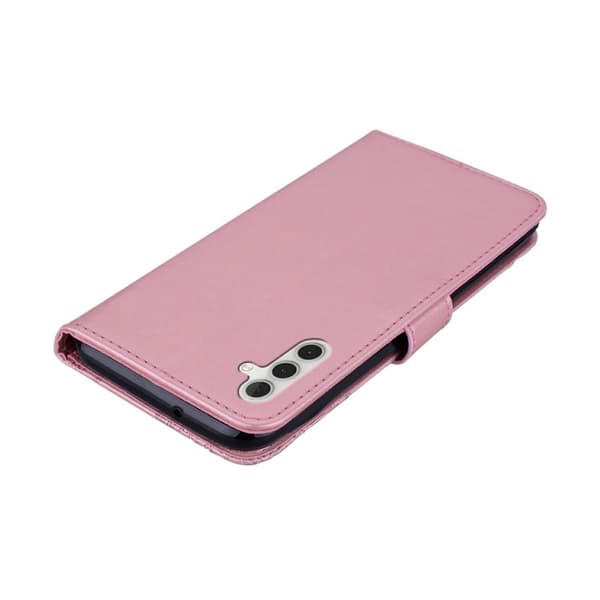Plånboksfodral för Samsung Galaxy S26 Plus Konstläder med rem - Roséguld