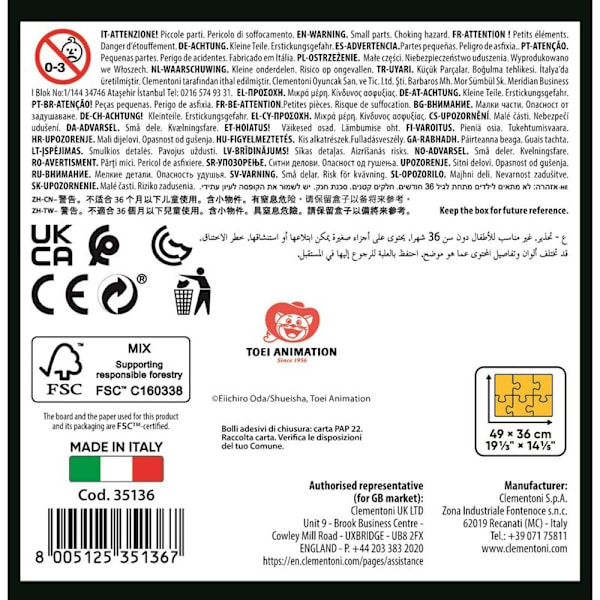 CLEMENTONI Pussel 500 Pcs Anime Cube One Piece