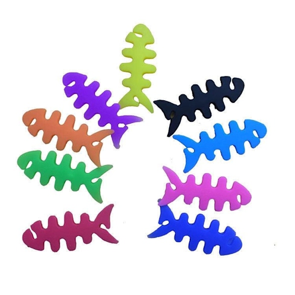 Kabelhållare för Hörlurar Fish-shaped - Blå Svart