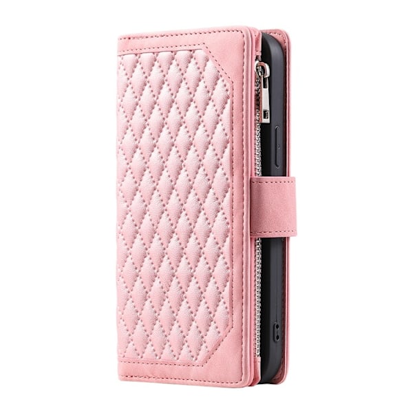 Galaxy S23 Plus Plånboksfodral Rhombus - Rosa