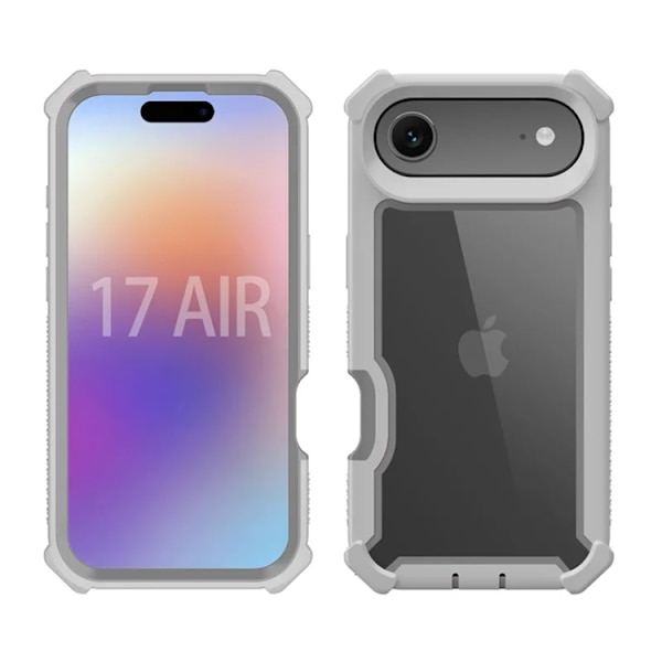 Mobilskal till iPhone 17 Air TPU + PC Shockproof - Grå Grå