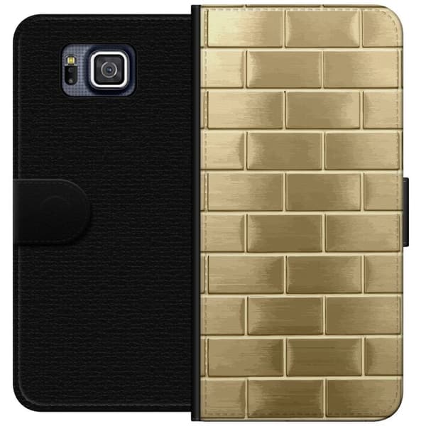 Plånboksfodral till Samsung Galaxy Alpha med Gyllene Murstenar