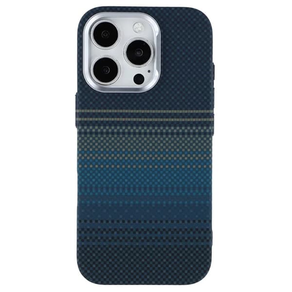 Mobilskal till iPhone 16 Pro Magsafe Kevlar Aramid Fiber - Blå Blå