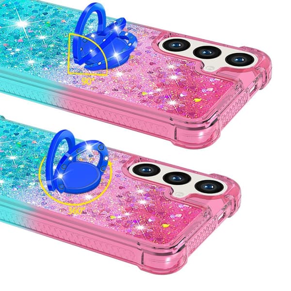 Mobilskal för Samsung Galaxy S26 Plus TPU Kickstand - Rosa+Himmelsblå