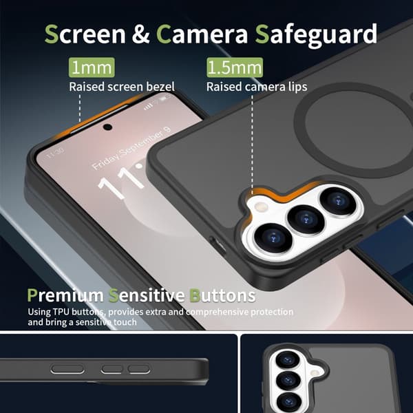 Mobilskal för Samsung Galaxy S26 Plus Magnetiskt TPU - Svart