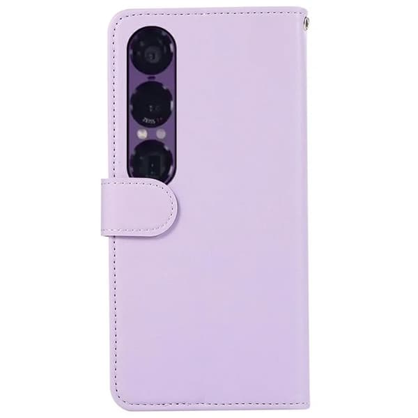 Sony Xperia 1 VII Plånboksfodral RFID-Skydd Konstläder - Lila