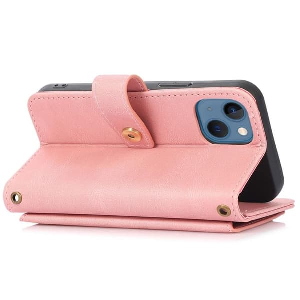 iPhone 14 Plus Plånboksfodral Flip - Rosa Rosa