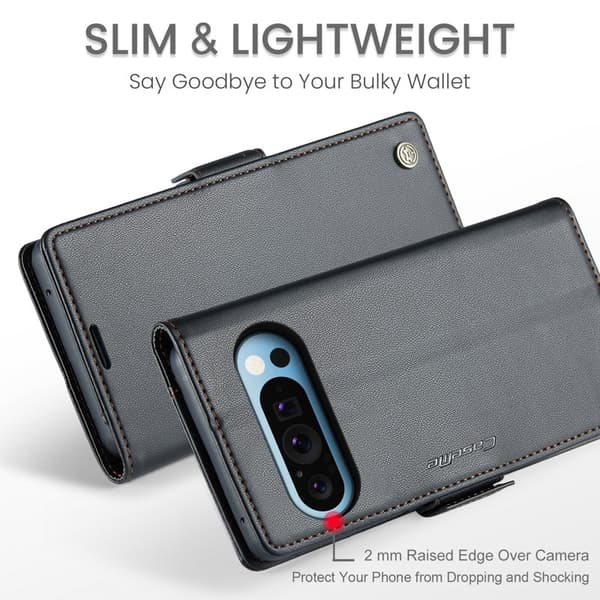 CASEME Plånboksfodral Konstläder för Google Pixel 9 Pro XL - Svart