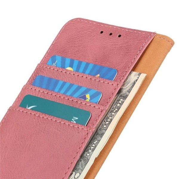 KHAZNEH Google Pixel 8 Wallet Case lehmännahkainen - vaaleanpunainen