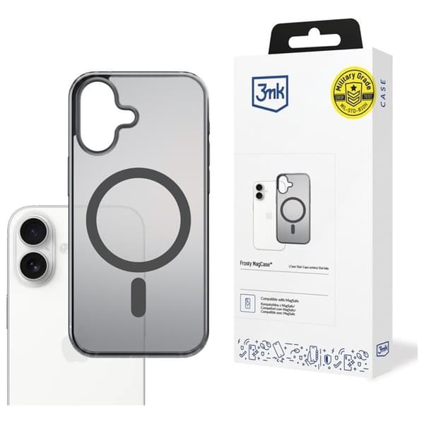 3MK Mobilskal iPhone 17 MagSafe Frosty - Musta Svart