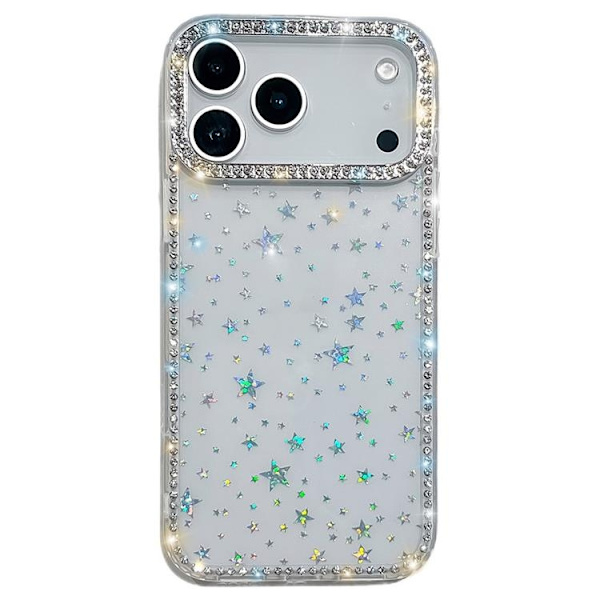 Mobilskal till iPhone 17 Pro Max Rhinestone Edge - Starry Transparent Transparent
