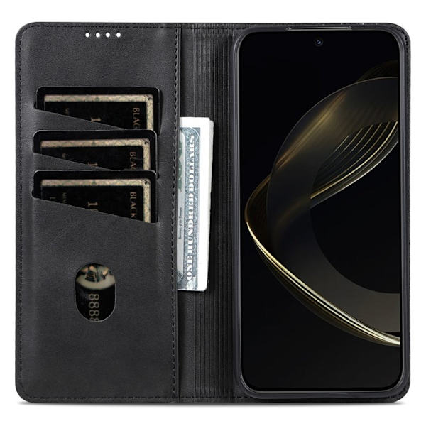 AZNS Xiaomi 17 Pro Max Plånboksfodral Konstläder - Svart