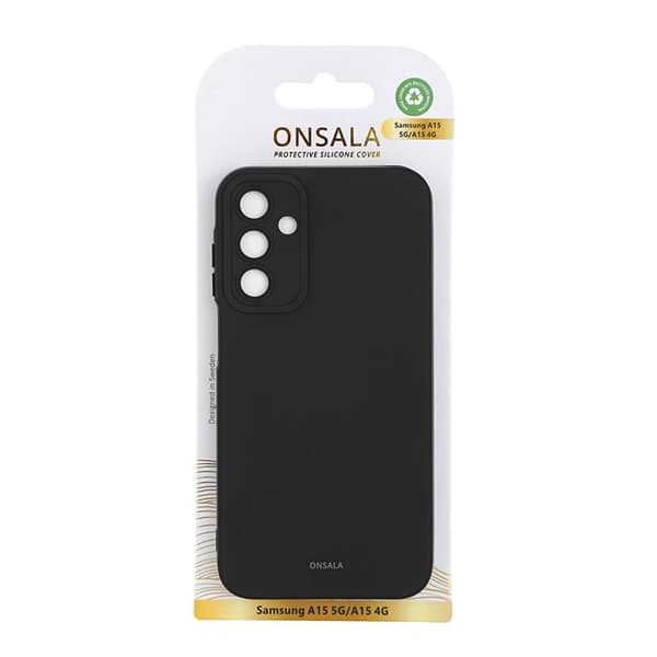 Onsala Mobilskal till Galaxy A15 4G/5G Silikonkänsla - Svart Black