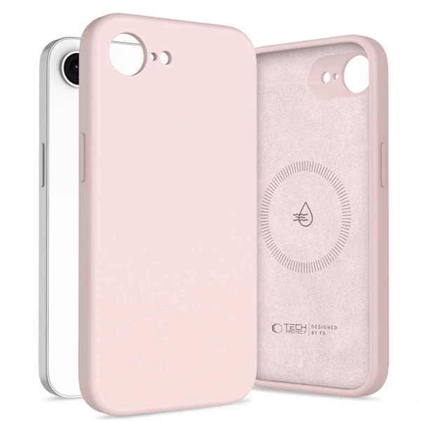 Tech-Protect Mobilskal För iPhone 16e/17e Magsafe Silikon - Rosa Pearl Rosa