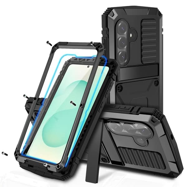R-JUST Mobilskal för Samsung Galaxy S26 Plus PC + Silikon Kickstand - Svart