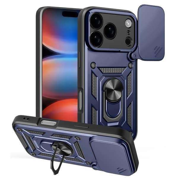 AMORUS Mobilskal till iPhone 17 Pro Med Kameralinsreglage - Blå Blå