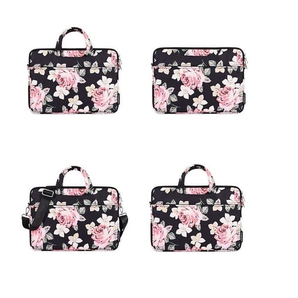 CANVASARTISAN Datorfodral 13" Floral H40-C22 med Axelrem - Grå Grå
