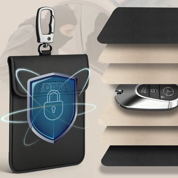 Tech-Protect RFID-skydd Faraday-fodral för keyless bilnyckel  Svart Svart