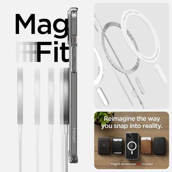 Spigen iPhone 15 Mobilskal Magsafe Ultra Hybrid - Hvid Vit