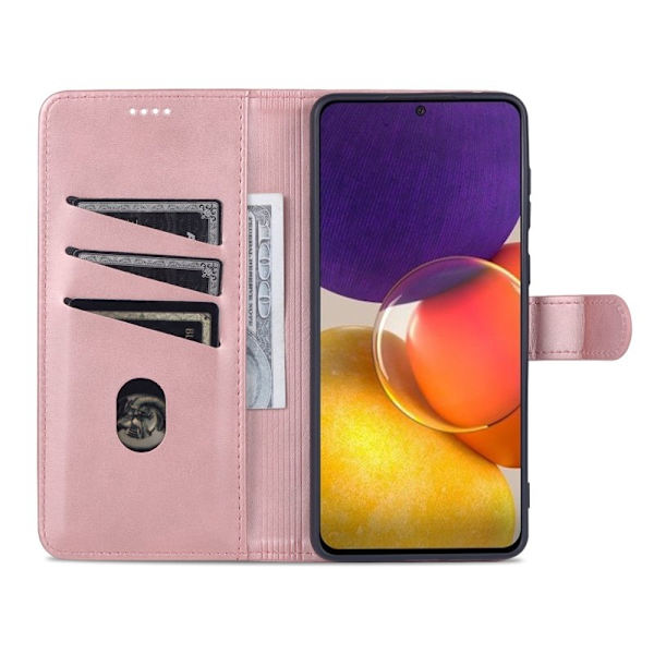 AZNS Samsung Galaxy A73 Plånboksfodral Konstläder - Roséguld