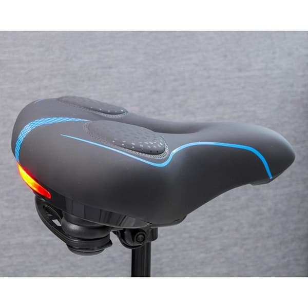 Cykelsadel Med Indbygget LED Lampe - Sort Svart