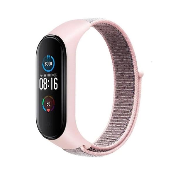 Xiaomi Mi Smart Band 5/6/7 Armband Nylon 07 - Rosa Rosa