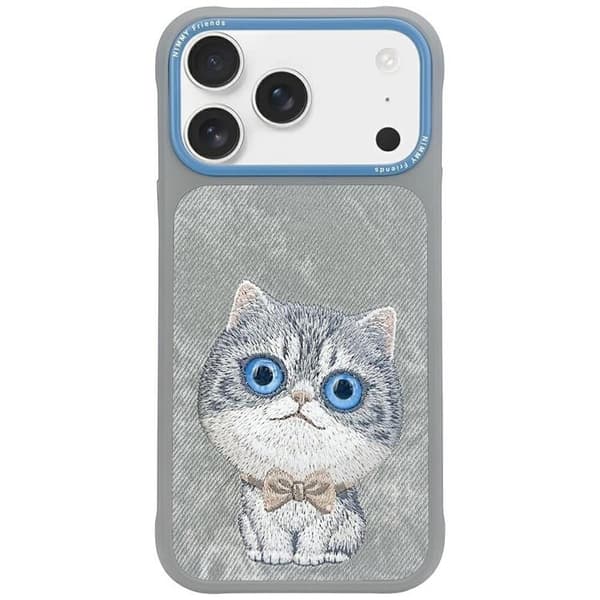 Nimmy Mobilskal till iPhone 17 Big Eyed Pet 2.0 Cat - Grå Grå