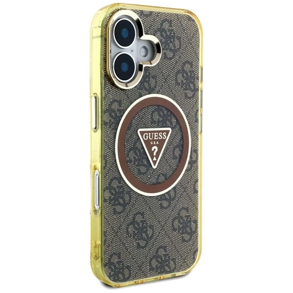 Guess Mobilskal till iPhone 16 Magsafe Glitter - Brun Brun