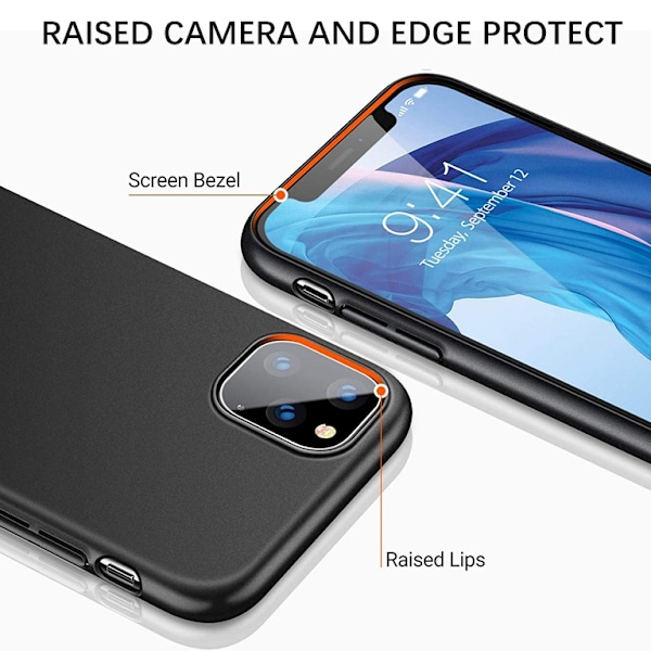 Tunt Baksidesskal till iPhone 11 Pro Max - Svart Svart