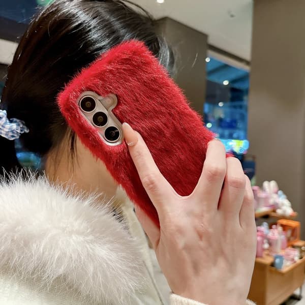 Mobilskal för Samsung Galaxy S26 TPU Fuzzy Fur - Grå
