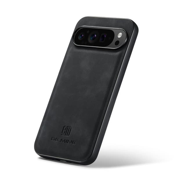 DG.MING Mobilskal till Google Pixel 9 Pro XL PU Läder Svart