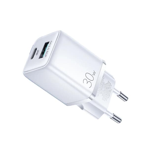 SiGN Mini Snabbladdare USB & USB-C PD & Q.C3.0. 3A 30W - Vit Vit