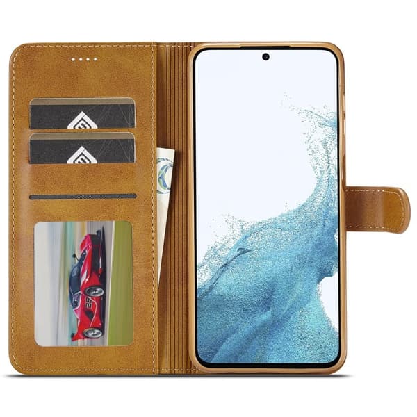 LC.IMEEKE Samsung Galaxy S23 FE Plånboksfodral Konstläder - Gul
