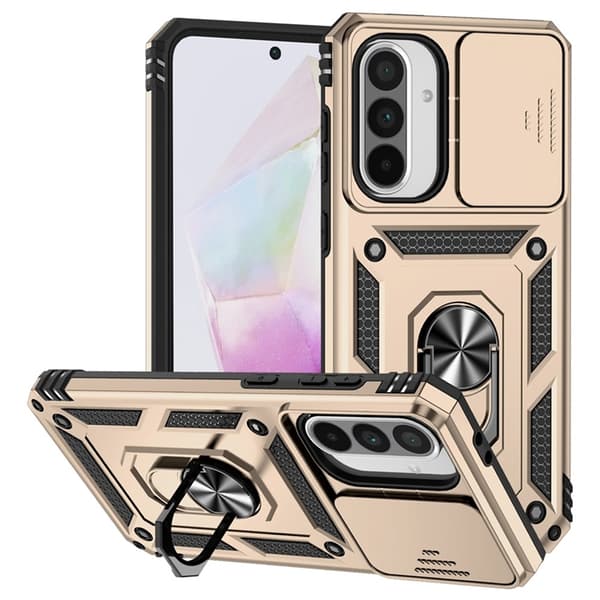 Mobilskal till Galaxy A36/A56 Kickstand PC + TPU - Guld Guld