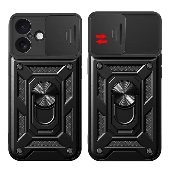 Mobilskal till iPhone 17 Hybrid Armor Camshield - Svart Svart