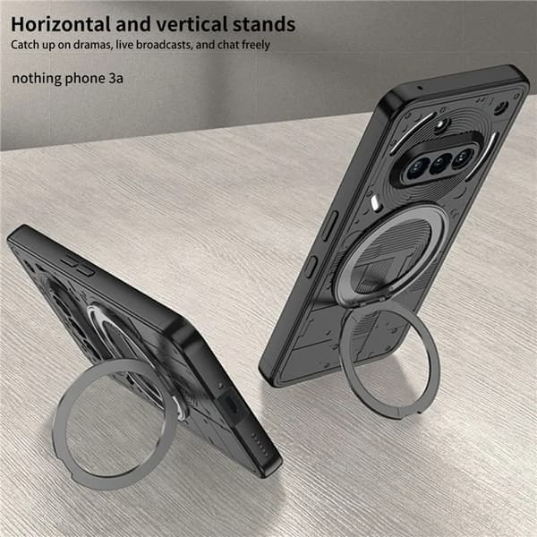 Mobilskal till Nothing Phone (3a) MagSafe Kickstand Shockproof - Grå