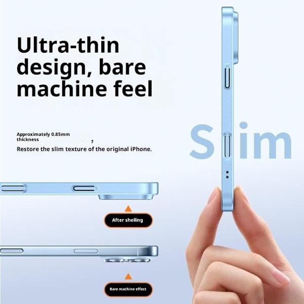 Mobilskal till iPhone 17 MagSafe Skin Touch - Blå Blå