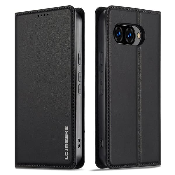 LC.IMEEKE L1 Series Google Pixel 9a Plånboksfodral Konstläder - Svart