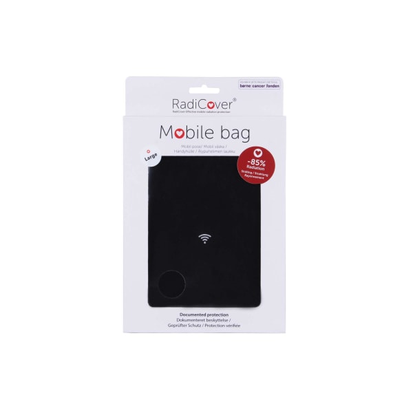 RADICOVER Strålebeskyttelse Mobiltaske Large - Sort Black