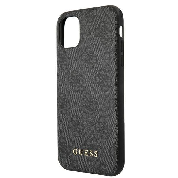 Guess Mobilskal till iPhone 11 4G Metal Gold Logo - Grå