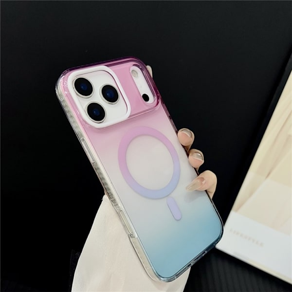 Mobilskal till iPhone 17 Pro Max MagSafe IMD 4-Color Geometric Gradient Rosa