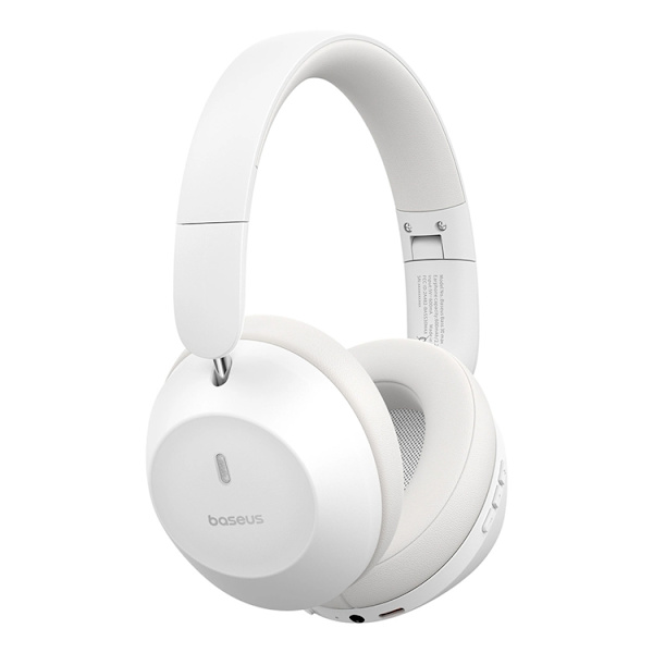 Baseus On-Ear Trådlösa Hörlurar Bluetooth 5.3 - Vit Vit